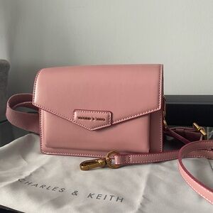 Charles & Keith Blush Crossbody Bag